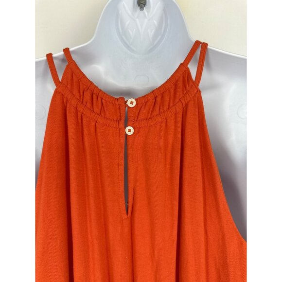 Ann Taylor LOFT Orange Sleeveless Cotton Dress Size XS - Picture 4 of 8